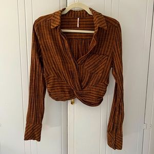 Free People Flannel Crop